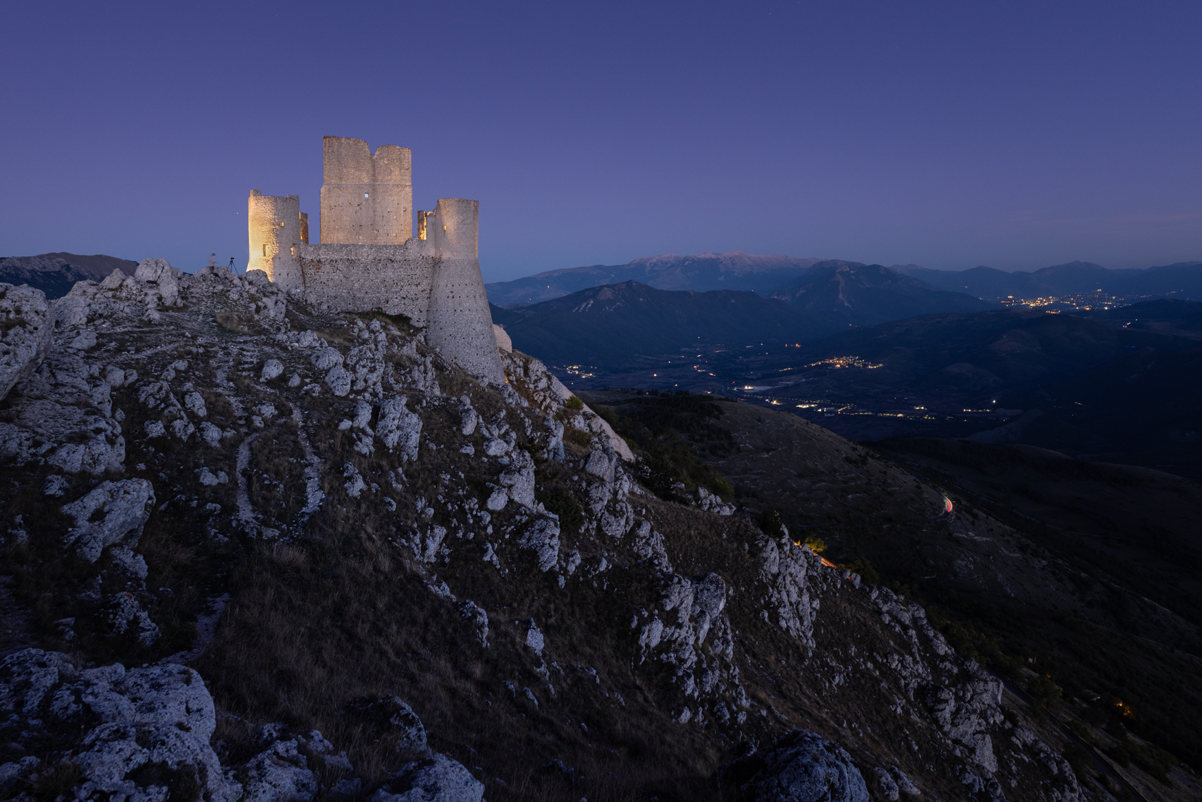 Rocca Calascio (AQ) ora blu