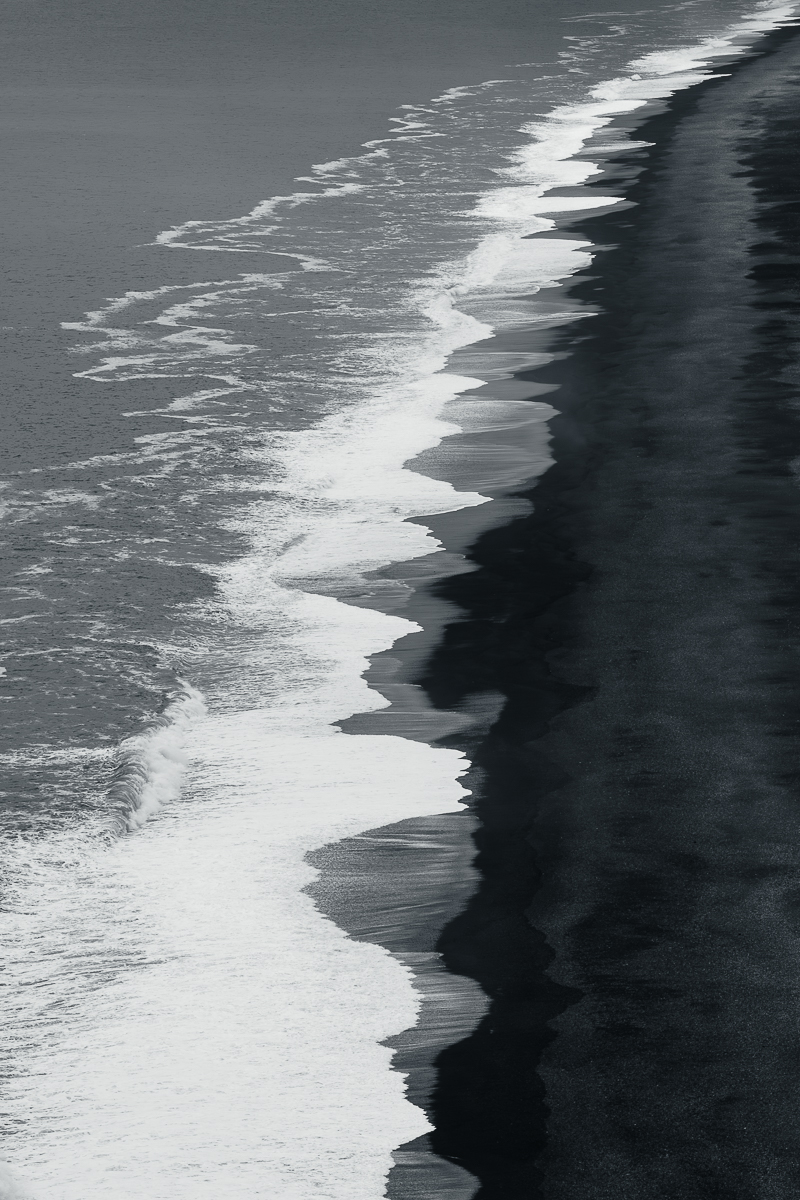 Black sand beach
