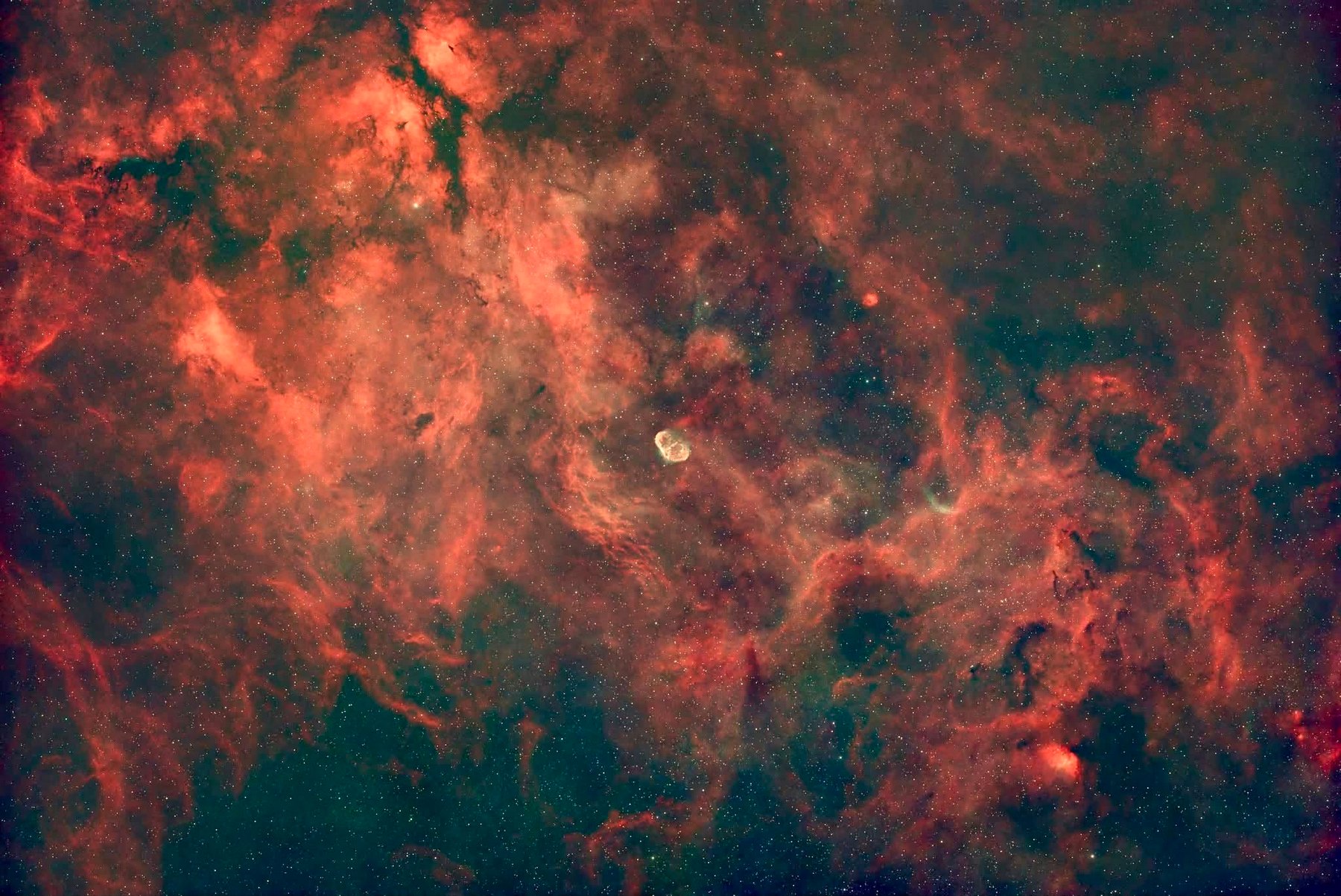 Nebulosa crescente e regione di Sadr