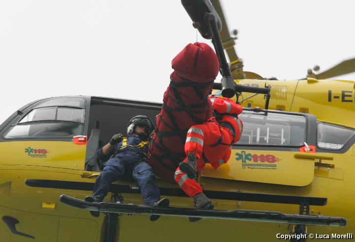 Recupero con elicottero