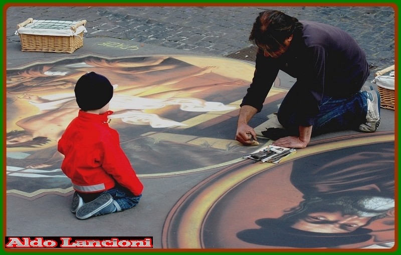 Madonnaro Con Assistente