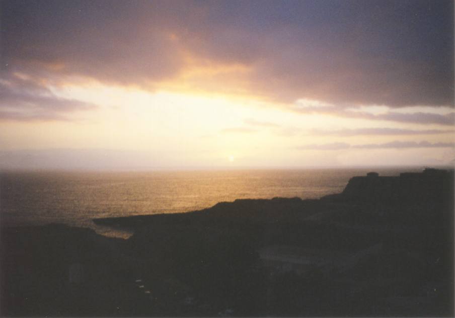 tramonto su tenerife