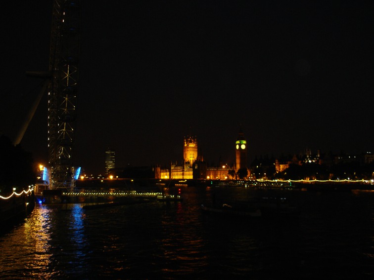 vista notturna sul tamigi