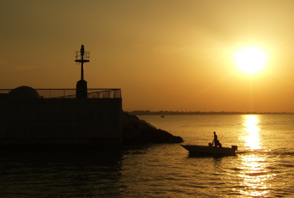 tramonto al porto