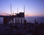 Il trabucco al tramonto. Porticello Il trabucco al tramonto. Porticello