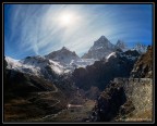 Il Monviso e le vette circostanti.