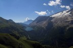 La Marmolada con la diga di Fedaia