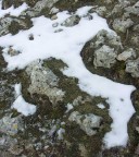 Stavo quasi calpestando il disegno dell' Italia che la natura ha creato.
Ho solo eliminato la neve sopra la Sardegna e la Corsica che erano attaccate al "continente" ed ho scattato.
Minolta A2