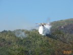 Canadair mentre scarica il carico d'acqua Canadair mentre scarica il carico d'acqua