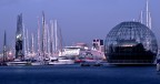 Genova porto antico alba Genova porto antico alba