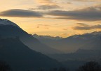 tramonto sulla catena del monte Bianco tramonto sulla catena del monte Bianco