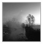 Foschia sul fiume Lambro.