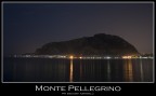 Monte Pellegrino visto lato Mondello. Dietro, le luci di Palermo