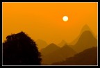 Un bellissimo tramonto a Guilin (Cina)