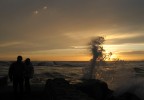 tramonto su mare agitato tramonto su mare agitato