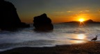 tramonto con gabbiano tramonto con gabbiano
