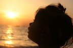 Mia figlia al tramonto