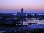 Veduta del Porto di Manfredonia e il suo faro nell'alba...