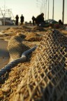 Termine di una giornata di pesca Termine di una giornata di pesca