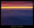 un tramonto visto dall'aereo..