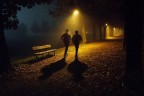 Runners in the fog Runners in the fog