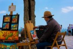 Artista su piazza Taormina Artista su piazza Taormina