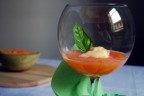 Mousse al melone con formaggio d'asìno Mousse al melone con formaggio d'asìno