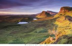 Altro momento di una fantastica alba a Quiraing, Isola di Skye