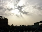 tramonto sulla piazza di jan el fna tramonto sulla piazza di jan el fna