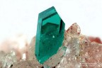 Omaue Mine, Kaokoveld Plateau, Kunene Region, Namibia

1.22 mm green Dioptase crystal. Collection Domenico Preite photo Matteo Chinellato