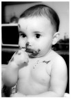 bambino con la nutella