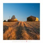 Road, sunset & moon Road, sunset & moon
