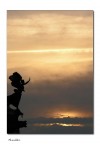 dettaglio del Vittoriano e tramonto dettaglio del Vittoriano e tramonto
