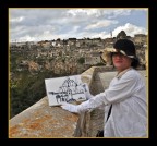 TURISTA  E IL  DIPINTO DEI  SASSI   MATERA