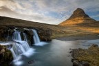 The waterfall and the mountain The waterfall and the mountain