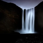 Skogafoss in black