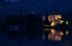 Castel Toblino nel blu della notte Castel Toblino nel blu della notte