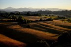 I colori del tramonto della campagna marchigiana