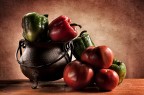 Studio con peperoni e pomodori Studio con peperoni e pomodori