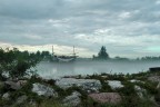Trabucco nella foschia. Trabucco nella foschia.