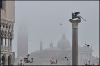 Venezia: piazza S. Marco con la nebbia