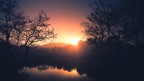tramonto con foschia tramonto con foschia