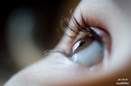 in her eye in her eye
