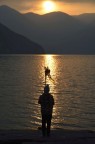 Attimo particolare durante un tramonto a Pisogne, delizioso borgo sulle sponde del Lago d'Iseo