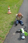 High speed motorbike crash