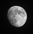 Luna crescante ripresa con ottica MTO 1100 f/10.5 su canon 7D posa 1/125 100iso