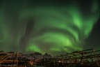 Aurora Boreale su Henningsvaer Aurora Boreale su Henningsvaer