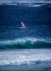 Fuerteventura, El Cotillo. Una meta preferita dagli amanti del windsurf. Digitalizzazione di diapositiva del 1992.