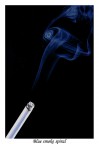 Blue smoke spiral