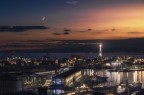 Tramonto lunare su Genova Tramonto lunare su Genova
